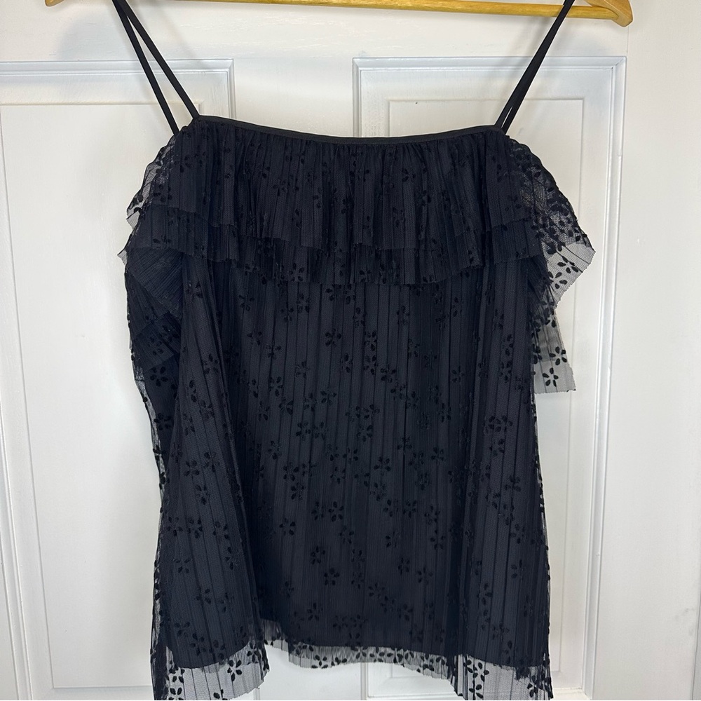 J. Crew Black‎ Floral Lace Camisole